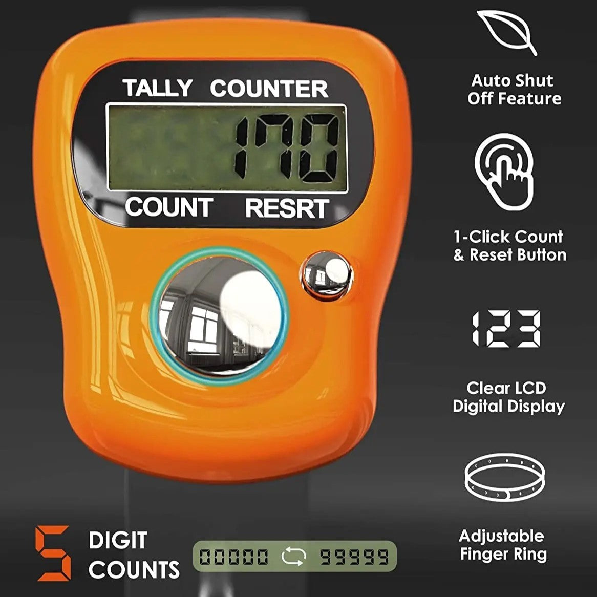 FLASH SALE ⚡ Generic Mini Electronic Digital Hand Tally Counter With Finger Ring