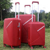 3 Piece Set 20, 24 and 28 Inches Advanced PP Red Lightweight Luggage Bag With Spinner Wheel