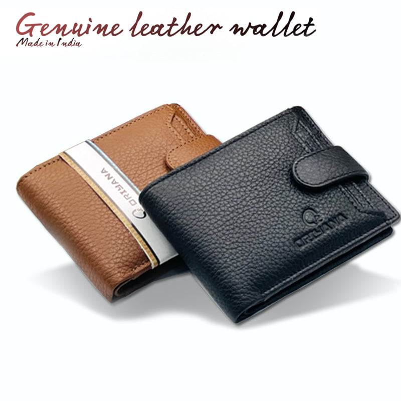 Genuine Leather European Hispter Bifold Wallet with 2 center Flaps and Coin  Purse for Men 618 CF - Walmart.com