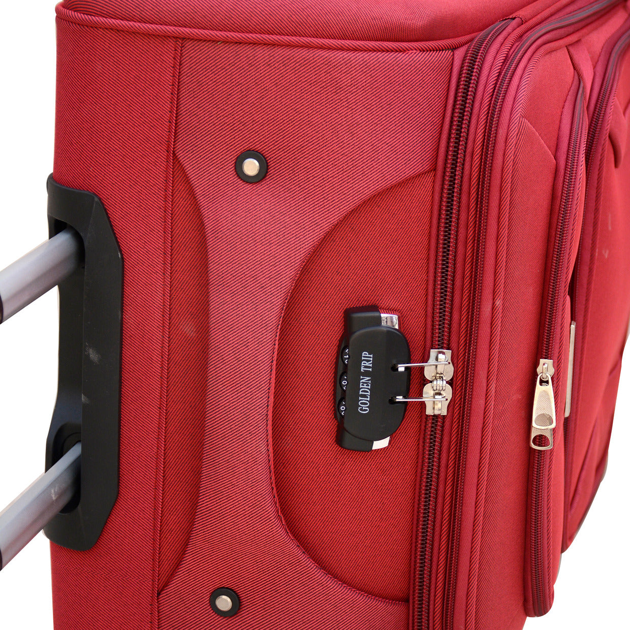 Premium Luggage 4 Wheel Red With Cover | 4 Pcs Luggage Set