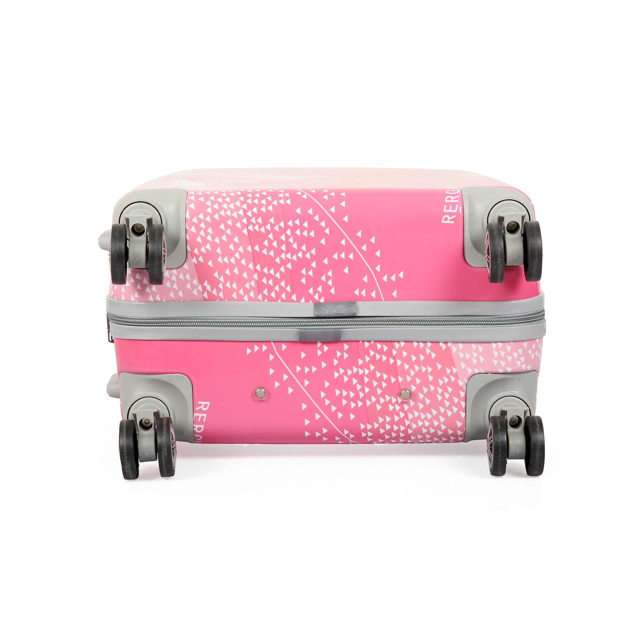 Beautiful Printed Light Weight Hard Case Luggage Plain Root Pink | 4 Pcs Set 7" 20" 24" 28 Inches