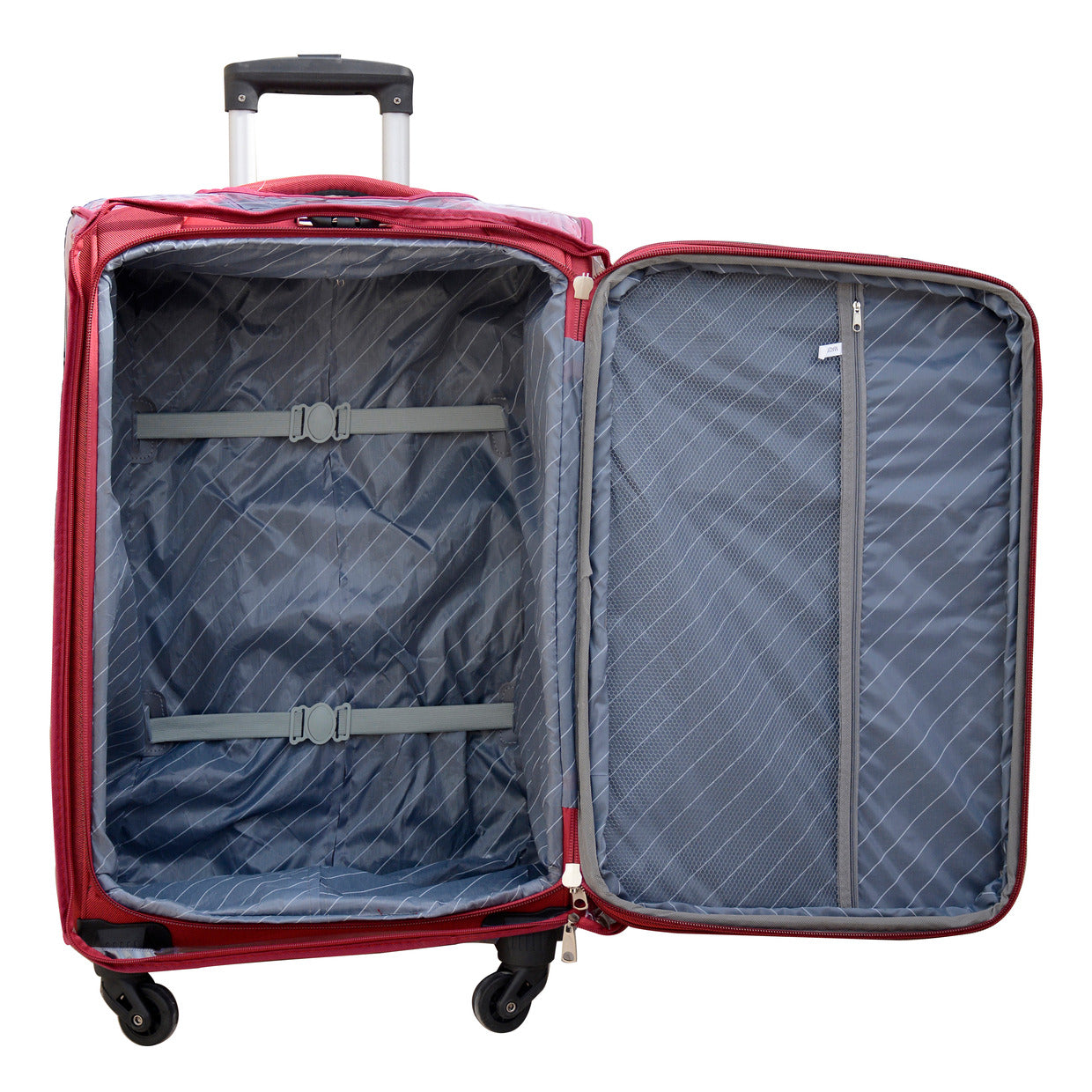 Premium Luggage 4 Wheel Red With Cover | 4 Pcs Luggage Set