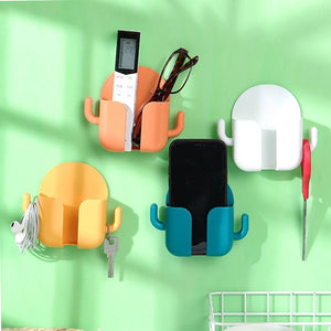 Wall Mounted Mobile Holder Rounded Type Cute Design