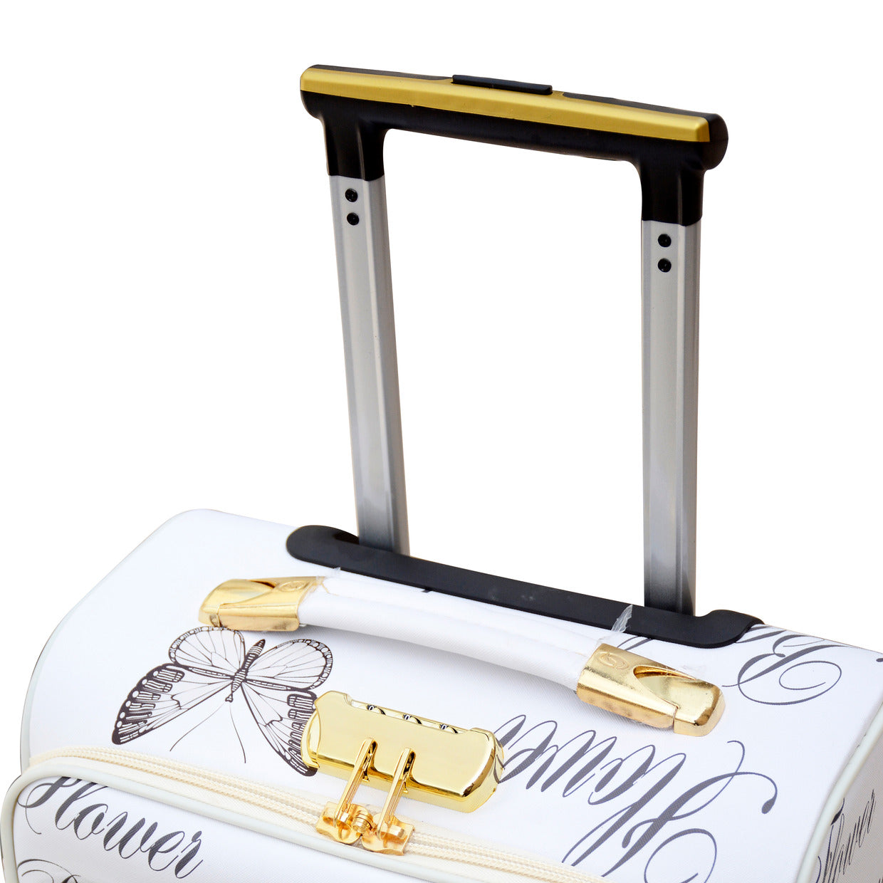 Butterfly PU Printed Tower Material Luggage | Soft shell Trolley Bag | 4 Pcs Set 7" 20" 24" 28 Inches