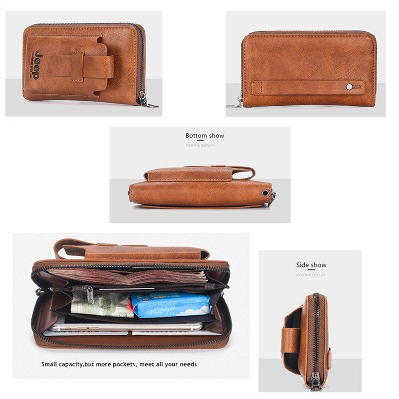 Jeep Buluo Leather Men Clutch Wallet | Trending Smart Wallet