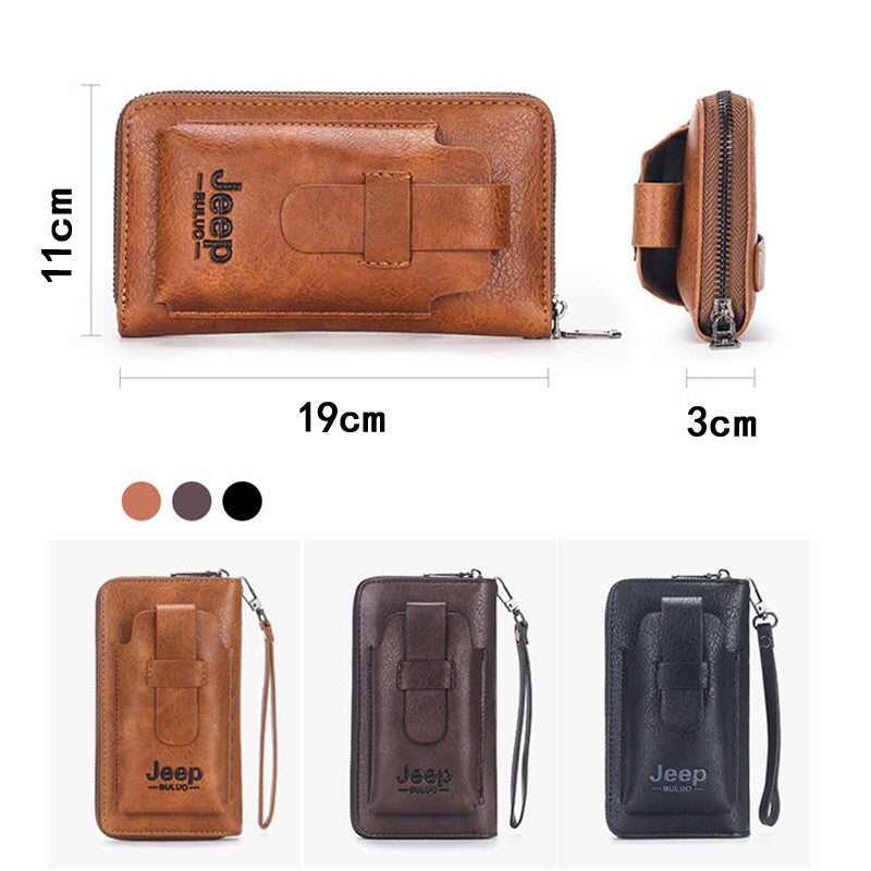 Jeep Buluo Leather Men Clutch Wallet | Trending Smart Wallet