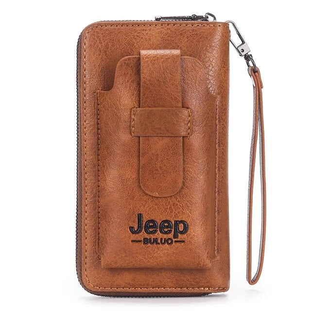 Jeep Buluo Leather Men Clutch Wallet Trending Smart Wallet