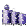 Printed Light Weight Luggage Plain Root Blue with Spinner Wheels | 4 Pcs Set 7